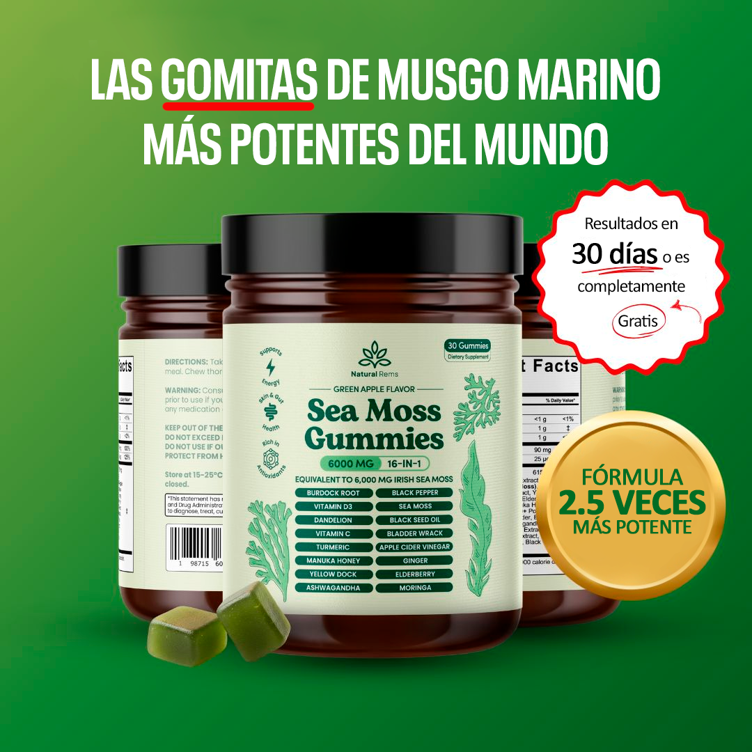 Sea Moss | Gomitas de Algas Marinas Clínicamente Testeadas
