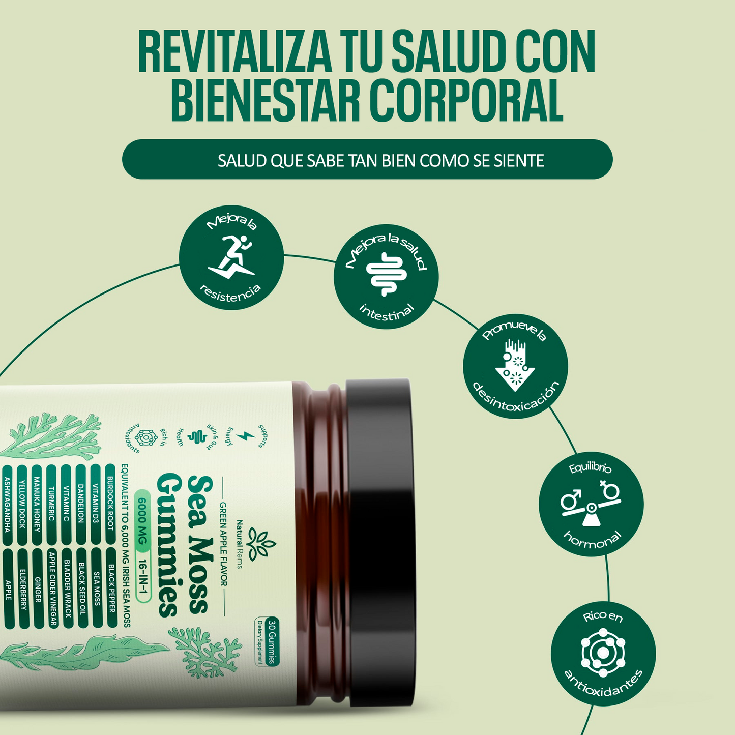 Sea Moss | Gomitas de Algas Marinas Clínicamente Testeadas